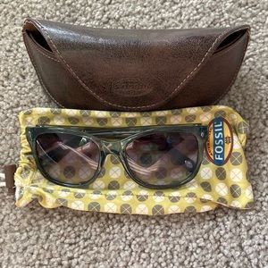 Green Fossil sunglasses